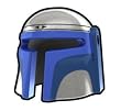 Silver Mando Jango Helmet - LEGO Compatible Minifigure Piece