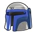 Silver Mando Jango Helmet - LEGO Compatible Minifigure Piece