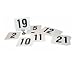 Table Numbers, 1-25, 4'' x 3-3/4'' (1 Set/Unit)