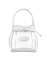 Julia Cocco' Invisibile - PVC and White Leather Hobo Bag