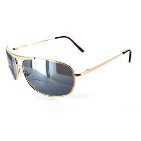 “MACH 5″ Men’s Aviator-style designer Bifocal Sunglasses for youthful and active people who need to read cell phones, maps, directions, etc. while they drive, work, read, travel or play sports in the sun.