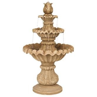 Classic Three-Tier Reconstituted Granite Fountain