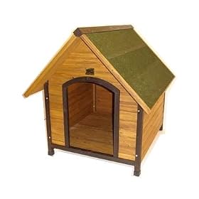 APEX ROOF WOODEN DOG KENNEL MEDIUM