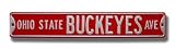 Authentic Street Signs Ohio State Buckeyes Ave Red Street Sign