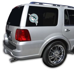 Florida Marlins 12"x10" Die-Cut Window Film - Baseball Sports Merchandise