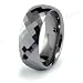 8mm Faceted Tungsten Carbide Ring