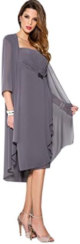 Shine Love Mother of the Bride Chiffon Long Dress Formal with Matching Jacket WM001