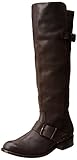 DV by Dolce Vita Women's Lucianna Riding Boot,Dark Brown Suede,7.5 M US