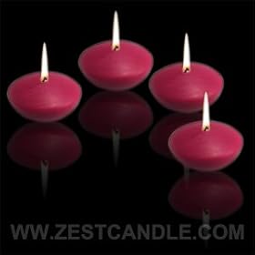 Set of 96 Red Unscented 3 Floating Candles by Zest Candle