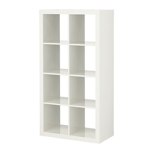 Ikea Expedit Bookcase Room Divider Cube Display High Gloss White 139.00