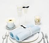 Bride and Groom Wraps with Toasting Flutes - White - 2 wrapped flutes per package