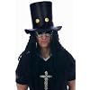 80s Slash Guitar Hero Fancy Dress Hat and Wig