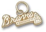 Atlanta Braves Solid 14K Gold ''BRAVES'' Tomahawk 5/16'' Pendant