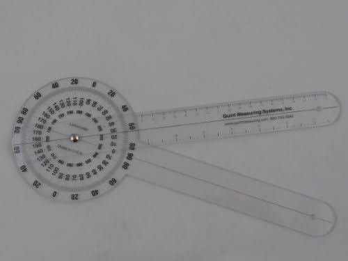 QUINT 12" Unbreakable Plastic 360 Degree Goniometer