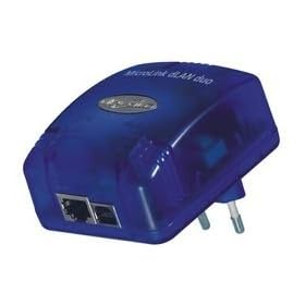 Devolo HomePlug 1.0 (14 Mbit/s) Adapter - dLan duo adapter, Ethernet or USB, works with Windows 98/2000/ME/XP/Vista, Linux and Mac OS X
