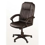 Executive&manager High Back Elegant Leather Office Desk Chair w/ Padded Arms and Headrest Pillow