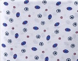 Fitted Portable Crib Sheet in Basic Blue Print