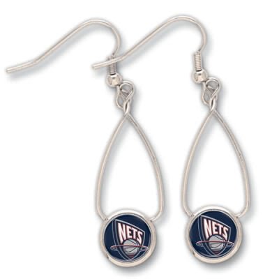 NEW JERSEY NETS OFFICIAL LOGO EARRINGS