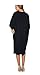 Tabeez Women's Oversized Jersey Shift Midi Dress with Kimono Sleeves