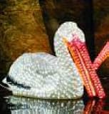 Giant Commercial Acrylic LED Female Pelican Christmas Display - 1,472 LED Lights