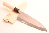 Yoshihiro- Shiroko-kasumi Deba Chef Knife 6.6" 165mm - Made in Japan