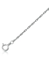 1.25 mm, Sterling Silver, Solid Link Rope Chain - 24