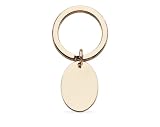 Polished Gold Plated Oval Key Ring