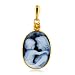 14K Yellow Gold Citrine Birthstone November Cameo Pendant
