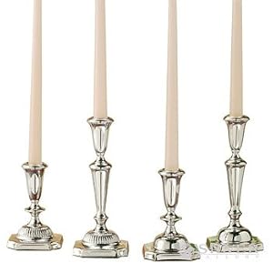 Empire Sterling Queen Ann Candlestick - 8.5 by 