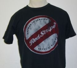 Cover image : Red Stripe Beer Hooray For Beer Classic Logo and Slogan Men's Vintage T-shirt by Junk Food Clothing