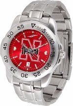 Nebraska Cornhuskers Sport Steel Band Ano-Chrome Men's Watch