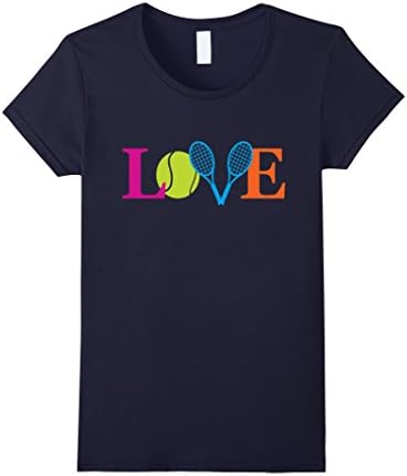 Women's Love Tennis T-Shirt Medium Navy