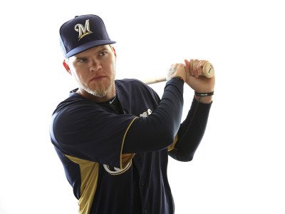 Milwaukee Brewers Photo Day, MARYVALE, AZ - FEBRUARY 24: Corey Hart Photographic Poster Print by Jonathan Ferrey, 12x16