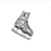 Pewter Pin Badge Sport Ice Hockey Boot