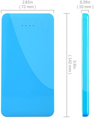 5200mAh Ultra-thin Portable Charger External Battery Power Bank For iPhone 6 Plus 5S 5C 5 4S Samsung Galaxy S4 S3 HTC Sony Most 5V Smart phones and Tablet 1 Amp Output (Blue)