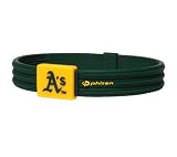 Phiten Titanium Oakland "Athletics" Mlb Team Bracelet - 6.75"