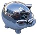 Learning Journey Chrome Pig E Bank with LCD Display Image