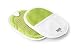 Kuhn Rikon Non-Slip Pot Holders Set of 2, Green/White