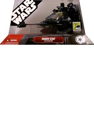 31qyT%2BIGGdL Star Wars Saga 2007 SDCC Comic Con Exclusive Action Figure Shadow Scout Trooper on Speeder Bike