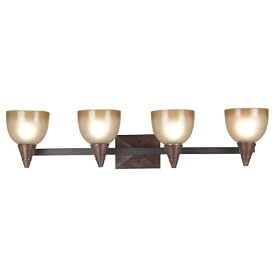 Kenroy Home 92113DO Kyoto 4-Light Vanity, Dark Oak by Kenroy Home