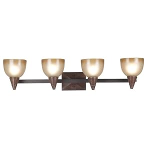 Kenroy Home 92113DO Kyoto 4-Light Vanity, Dark Oak by Kenroy Home