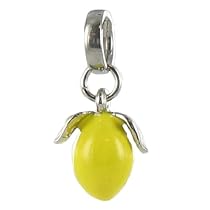 Eligo Jewellery Lemon Slide-in Charm with 5mm Round Lock for Eligo Slide-in Leather Bracelets