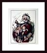 Art Poster Wood Framed Print - Merry Old Santa Claus - Artist: Thomas Nast- Poster Size: 18 X 14