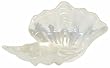Bottom Surface Painted Glass Pearl Color Scallop Shell Large Bowl 15" D