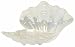 Bottom Surface Painted Glass Pearl Color Scallop Shell Large Bowl 15" D