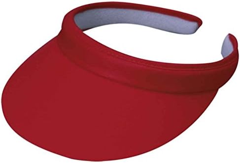 Scala Cotton Clip Visor, Red