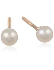 14k Yellow Gold Round Genuine Gemstone Choice Childrens Buttercup Studs (3mm)