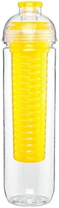 WATER INFUSER-H2go-SPORTS-Infuse in FLIP TOP, SPILL PROOF durable TRITAN 27 oz. bottle-plus FREE Recipe eBook-CUSTOMIZE WATER'S FLAVOR+ENJOY ALL HEALTH BENEFITS-Trendy design, COLOR choice (Yellow)