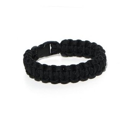 new year SODIAL(TM) Paracord Survival Bracelet Black 8 inchesB008S46QLW