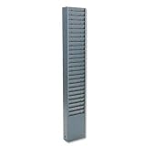 Buddy Products 25 Pocket Time Card Rack, Steel, 7 Inch Pocket Height, 4.375 Pocket Width, 2 x 30.125 x 5 Inches, Gray (0800-1)